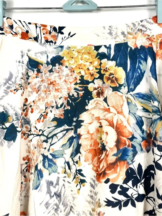 Anthropologie Size 8 Ranna Gill Floral A-Line Jardin Skirt in Multicolor Blooms - Picture 3 of 8